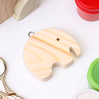 Заготовка для творчества брелок "Слоник полукруглый" 5,4х4,5х1,2 см - фото 22883844