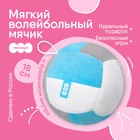 Развивающая игрушка Мякиши «Мячик мягконабивной - волейбол», цвет голубой - фото 108786712