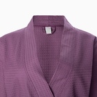 Халат вафельный женский Экономь и Я рукав 3/4 цвет лаванда, размер 50-52, 100% хлопок, 200 г/м² - Фото 6