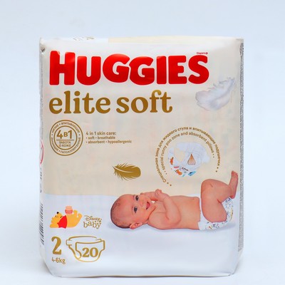 Подгузники Huggies Elite Soft 2, 4-6 кг, 20 шт