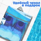 Ласты для плавания ONLYTOP, р. 30-32, цвет синий/голубой - фото 9281651