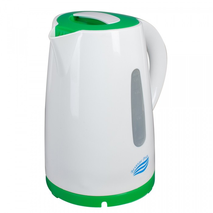 Чайник электрический «‎‎Томь-1», пластик, 1.7 л, 1850 Вт, цвет белый-зеленый - Фото 1