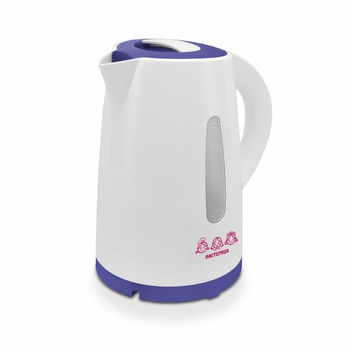Чайник электрический «‎‎Мастерица ЕК-1701M», пластик, 1.7 л, 1850 Вт, цвет белый-фиолетовый   962432 - Фото 1