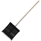 Лопата пластиковая, ковш 32 × 35.8 см, деревянный черенок - Фото 1