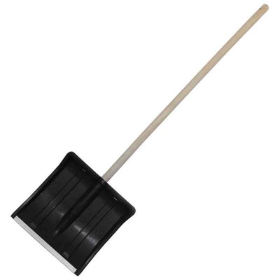 Лопата пластиковая, ковш 32 × 35.8 см, деревянный черенок
