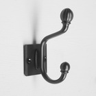 Крючок мебельный CAPPIO ELDO, двухрожковый, черный - Фото 2