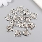 Декор для творчества металл "Чайничек с чашкой" серебро 1,5х1,4 см (комплект 15 шт) - фото 24448979