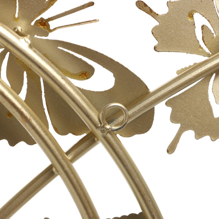Декор настенный металл "Бабочки" золото 138х56 см - фото 1906266161