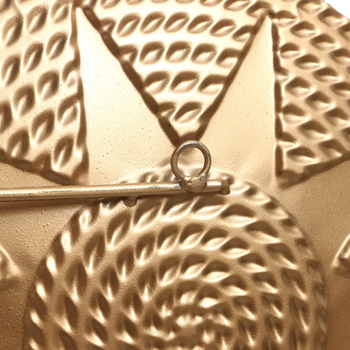 Декор настенный металл "Солнце пустыни" чёрный с золотом 106х42 см - фото 1906266165