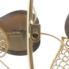 Декор настенный металл "Веточка с листьями" золото с чёрным 44х99 см - фото 24687335