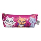 Пенал мягкий Calligrata «Миленькие котята», 1 отделение, 80×190×40 мм, объёмный, искусственная кожа - Фото 4