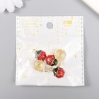 Декор для творчества металл, эмаль "Божья коровка" 1,3х1,9 см (комплект 5 шт) - фото 23179045