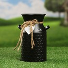 Кашпо - ваза "Кирсти" черная, 19х10х10см - Фото 2