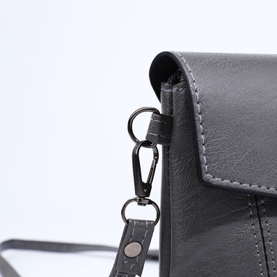 Сумка женская на магните, цвет серый