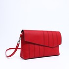 Сумка-клатч на магните, длинный ремень, цвет красный - фото 22193639