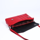 Сумка-клатч на магните, длинный ремень, цвет красный - фото 22193643
