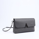 Сумка женская кросс-боди на магните, 24×6×14 см, серая - Фото 5