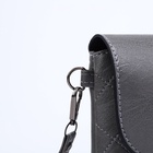 Сумка женская кросс-боди на магните, 24×6×14 см, серая - Фото 7