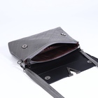 Сумка женская кросс-боди на магните, 24×6×14 см, серая - Фото 9