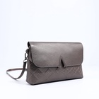 Сумка женская кросс-боди на магните, 24×6×14 см, однотонная, бронзовая - Фото 5