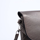 Сумка женская кросс-боди на магните, 24×6×14 см, однотонная, бронзовая - Фото 7