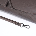 Сумка женская кросс-боди на магните, 24×6×14 см, однотонная, бронзовая - Фото 8