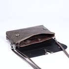 Сумка женская кросс-боди на магните, 24×6×14 см, однотонная, бронзовая - Фото 9