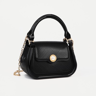 Сумка детская для девочки на магните, чёрная