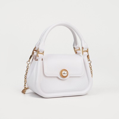 Сумка детская для девочки на магните, цвет белый