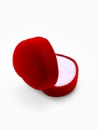 Футляр под 2 кольца «Сердце малое», серёжки, бархатный, 5×5 см, бордовый - Фото 3