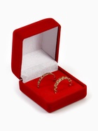 Футляр бархатный под 2 кольца «Традиции», 5×4.5×3 см, цвет красный - Фото 2