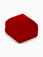 Футляр бархатный под 2 кольца «Традиции», 5×4.5×3 см, цвет красный - Фото 3