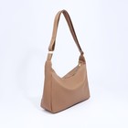 Сумка - мешок женская на молнии, 40×10×28 см, бежевая - фото 22193885