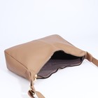 Сумка - мешок женская на молнии, 40×10×28 см, бежевая - Фото 5