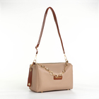 Сумка женская на молнии, цвет бежевый - Фото 4