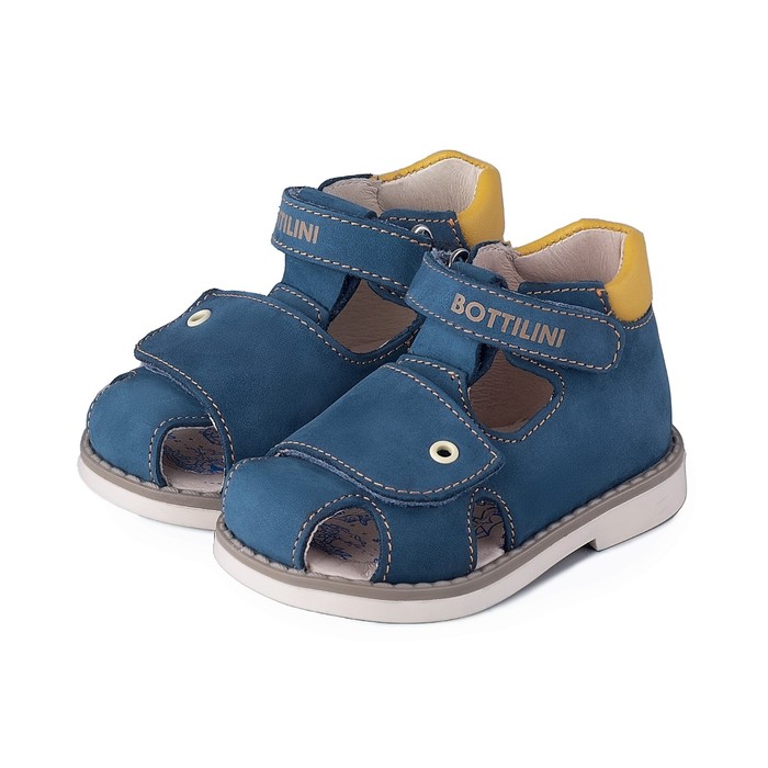 Сандалии детские, размер 22, цвет сине-голубой