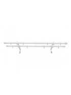 Карниз двухрядный, телескопический, 160-300 см, заглушки, белый  (артикул 9663886)  большой выбор товаров оптом и в розницу по низким ценам с доставкой