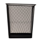 УЦЕНКА Корзина для бумаг, сетка металлическая, квадратная, черная - Фото 4