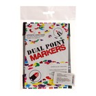 УЦЕНКА Фломастеры, 10 цветов, двухсторонние, круглый наконечник 2 мм/5 мм, вентилируемый колпачок, блистер - Фото 9