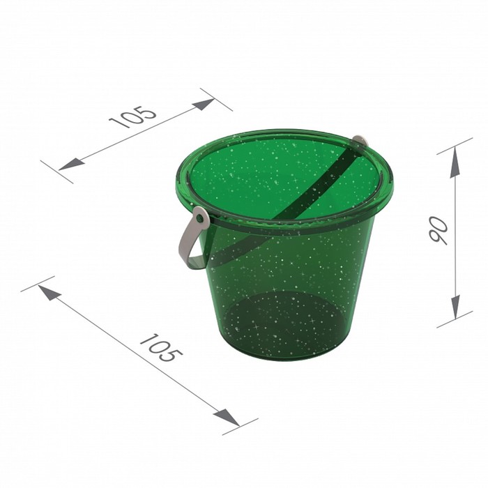 Ведро малое прозрачное, цвета МИКС 62674