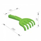 Набор для игры в песке №91: 3 формочки, ведро, грабли, совок - фото 24997431