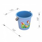 Набор для игры в песке №92: 3 формочки, ведро, грабли, совок - Фото 2