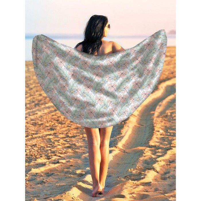 Парео и пляжный коврик «Арт природы», d = 150 см
