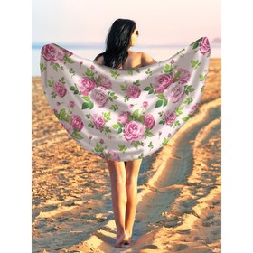 Парео и пляжный коврик «Цветочная нежность», d = 150 см