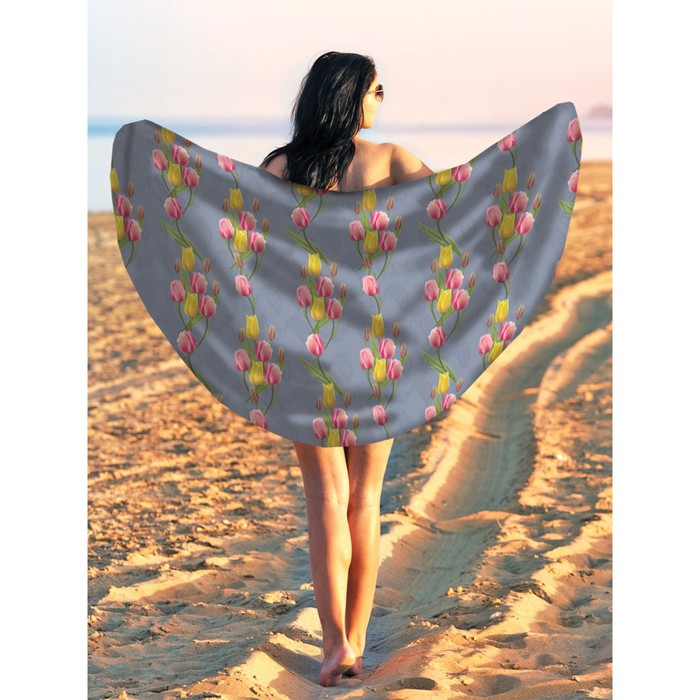 Парео и пляжный коврик «Весенние цветы», d = 150 см