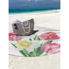 Парео и пляжный коврик «Весенний букет», d = 150 см - Фото 3