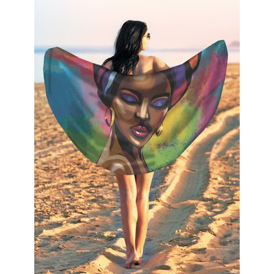 Парео и пляжный коврик «Колоритная африканка», d = 150 см