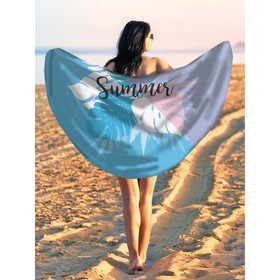 Парео и пляжный коврик «Радостное ожидание лета», d = 150 см