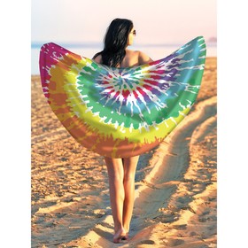 Парео и пляжный коврик «Красочный вихрь», d = 150 см