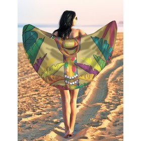 Парео и пляжный коврик «Разноцветный жираф», d = 150 см